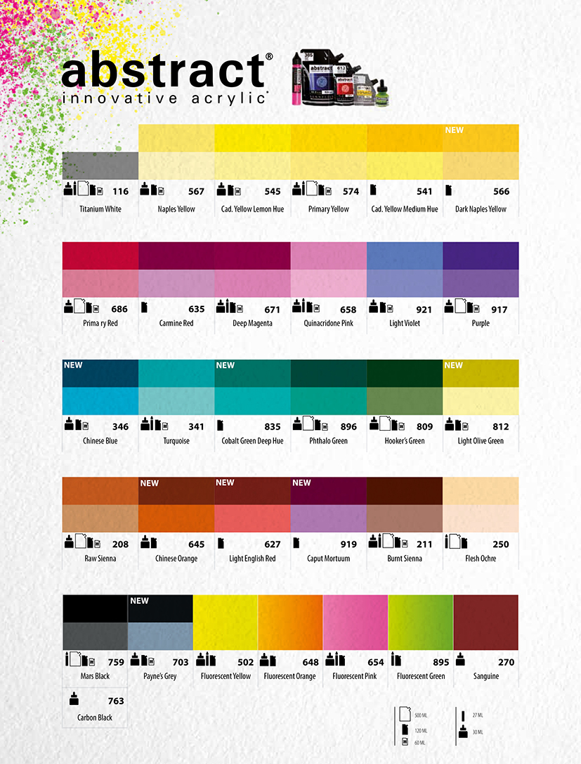 Abstract Acrylic Colour Chart